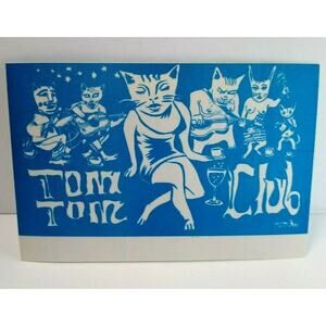 Tom Tom Club Backstage Pass Original Vintage New Wave Cool Hip Cats Band Blue